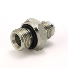 Hose connector JIC thread 74 cone/BSP with captive seal hose adapter carbon steel pipe fitting